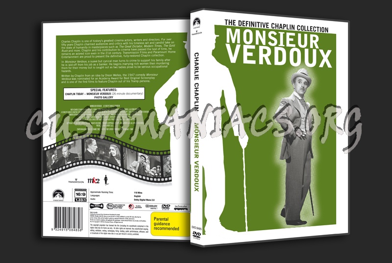 Charlie Chaplin: Monsieur Verdoux dvd cover