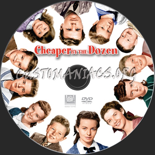 Cheaper by the Dozen (1950) dvd label