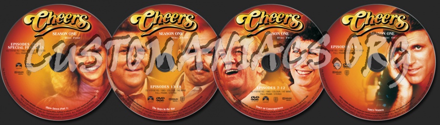 Cheers Season 1 dvd label