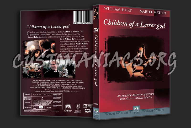 Children of a Lesser God dvd cover