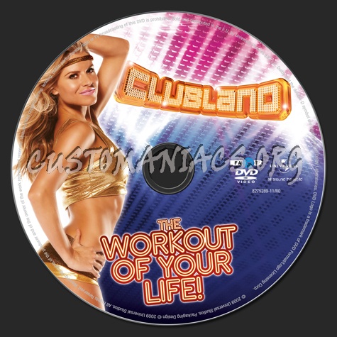 Clubland The Workout of Your Life! dvd label