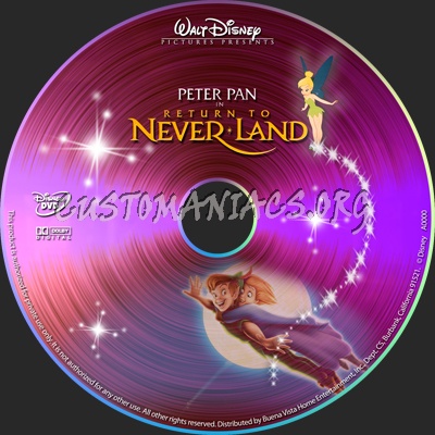 Peter Pan 2 Return to Neverland dvd label