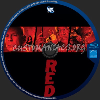 Red blu-ray label