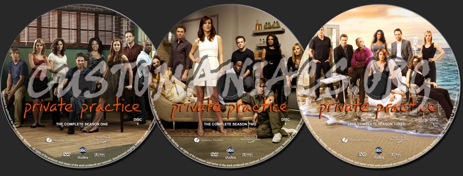 Private Practice Seasons 1-3 dvd label