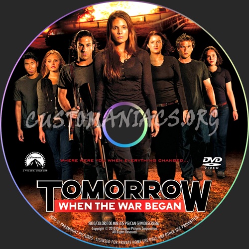 Tomorrow When The War Began dvd label