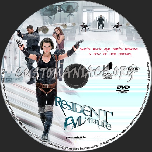 Resident Evil: Afterlife dvd label