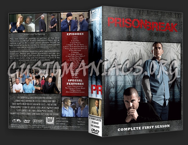 Prison Break Complete Season 1-4 & Movie dvd cover