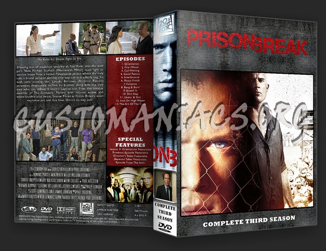 Prison Break Complete Season 1-4 & Movie dvd cover