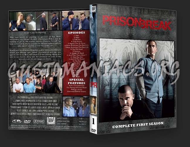 Prison Break Complete Season 1-4 & Movie dvd cover