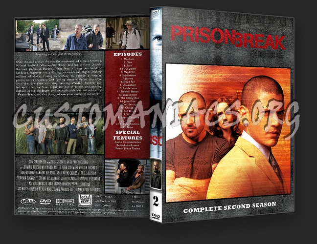 Prison Break Complete Season 1-4 & Movie dvd cover