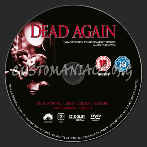 Dead Again dvd label