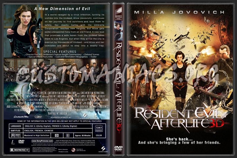 Resident Evil: Afterlife dvd cover