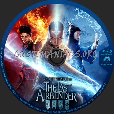 The Last Airbender blu-ray label