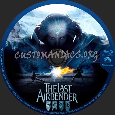 The Last Airbender blu-ray label