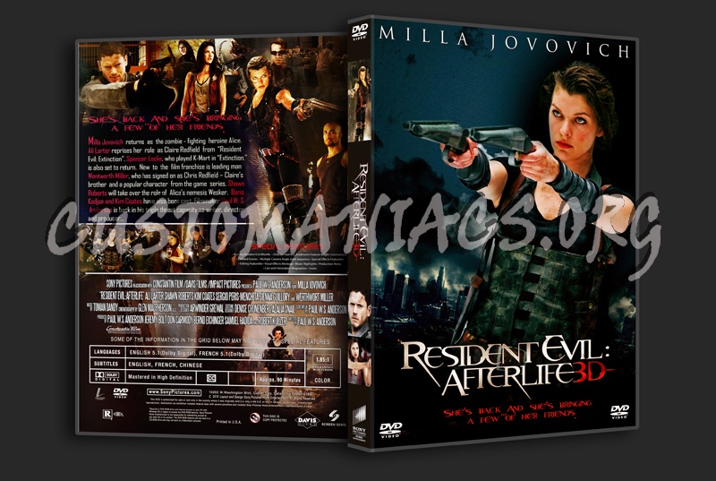 Resident Evil:Afterlife dvd cover