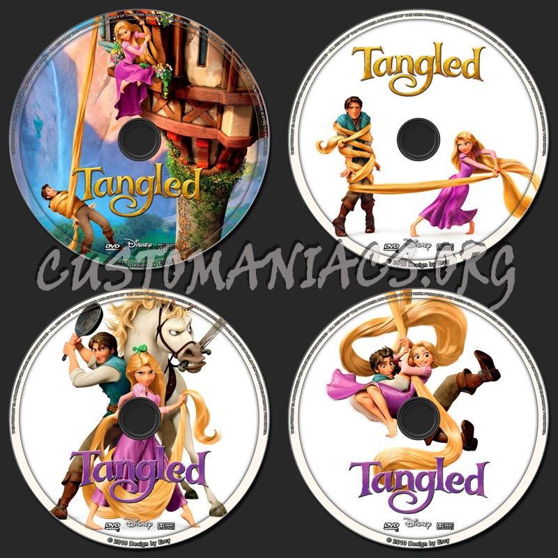 Tangled dvd label