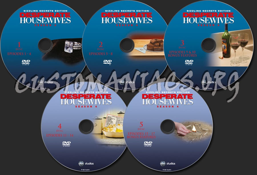 Desperate Housewives Sizzling Secrets Edition Season 4 dvd label