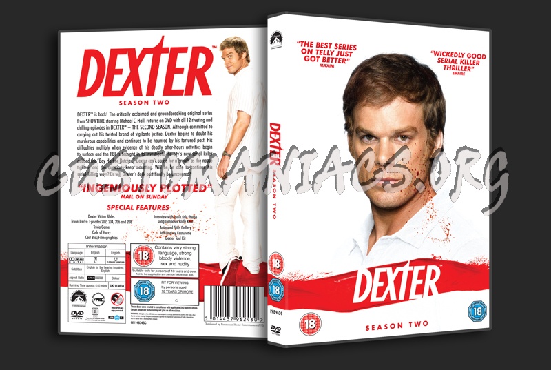 Dexter Season 2 dvd cover
