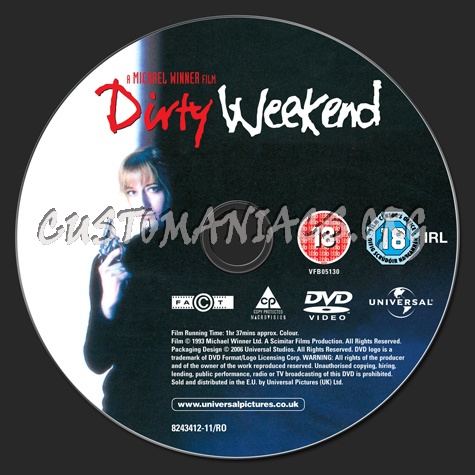 Dirty Weekend dvd label