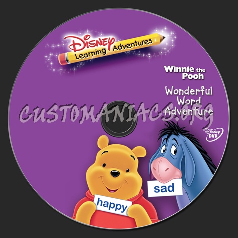 Disney Learning Adventures Winnie the Pooh Wonderful Word Adventure dvd label