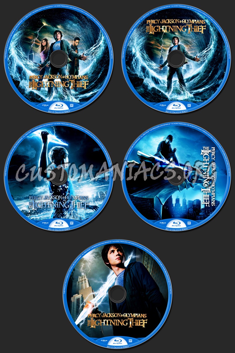 Percy Jackson & the Olympians:The Lightning Thief blu-ray label