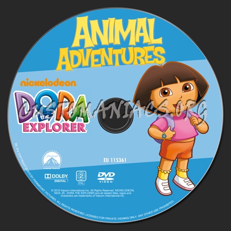 Dora the Explorer: Animal Adventures dvd label