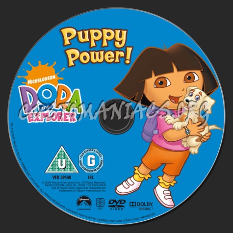 Dora the Explorer: Puppy Power! dvd label