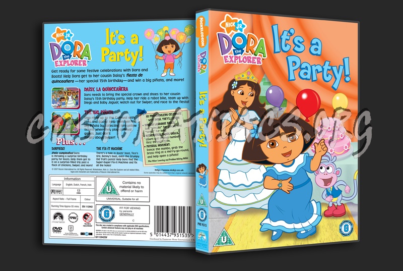 Dora the Explorer: It's A Party dvd cover