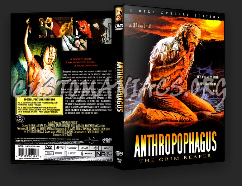 Anthropophagus aka The Grim Reaper dvd cover