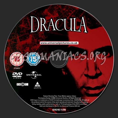 Dracula (1979) dvd label