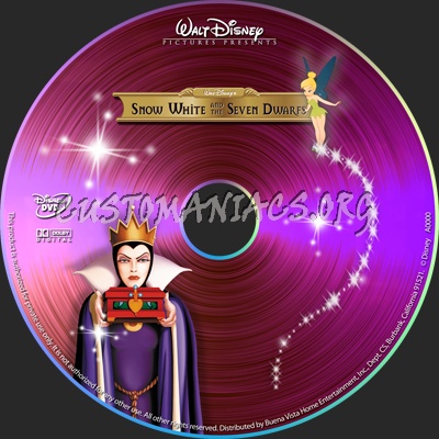 Snow White and the Seven Dwarfs dvd label