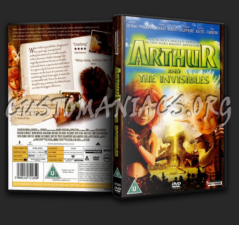 Arthur And The Invisibles dvd cover