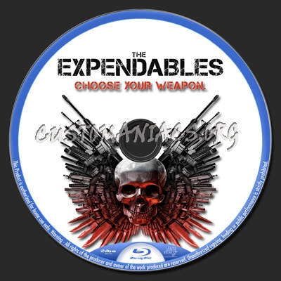 The Expendables blu-ray label