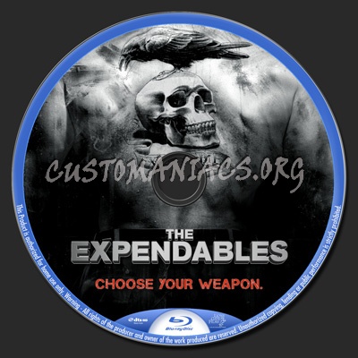 The Expendables blu-ray label