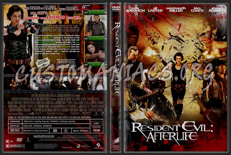 Resident Evil: Afterlife dvd cover