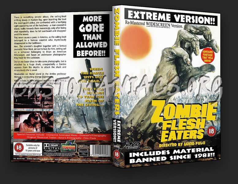 Zombie (Lucio Fulci) 3 Versions dvd cover