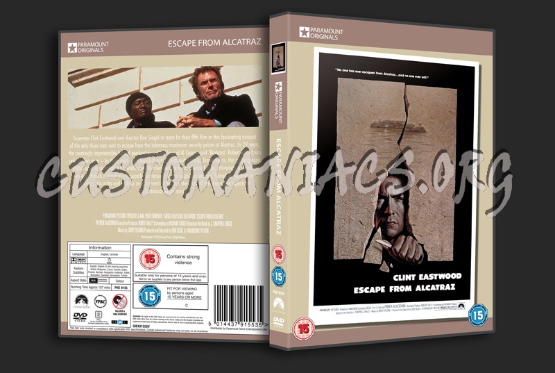 Escape From Alcatraz dvd cover