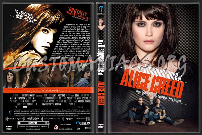 The Disappearance of Alice Creed dvd cover