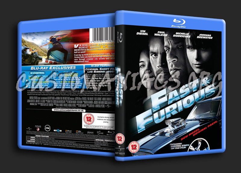 Fast & Furious blu-ray cover