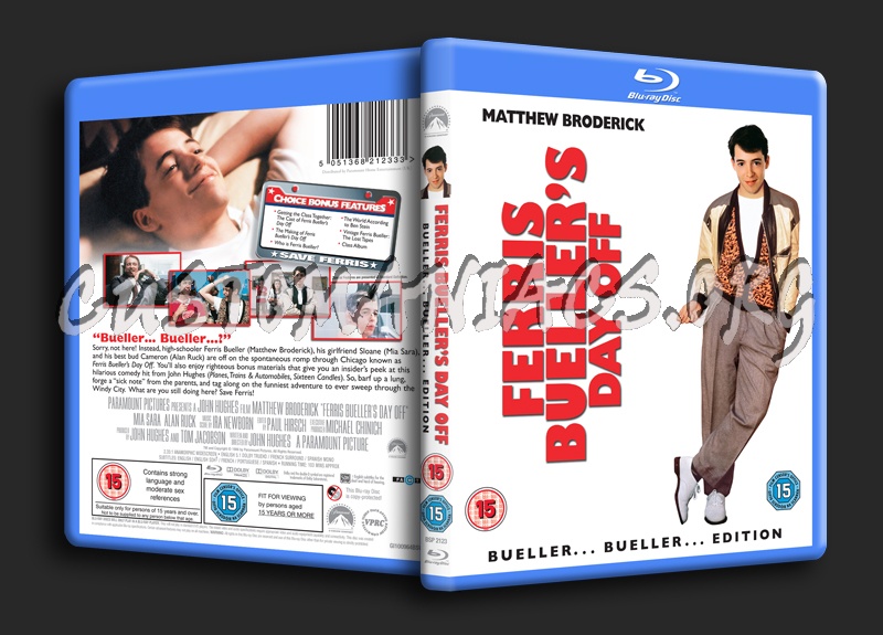 Ferris Bueller's Day Off blu-ray cover