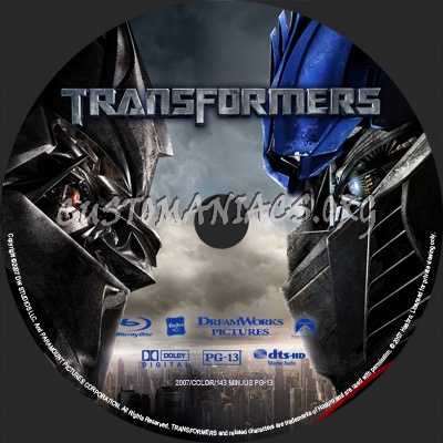 Transformers blu-ray label