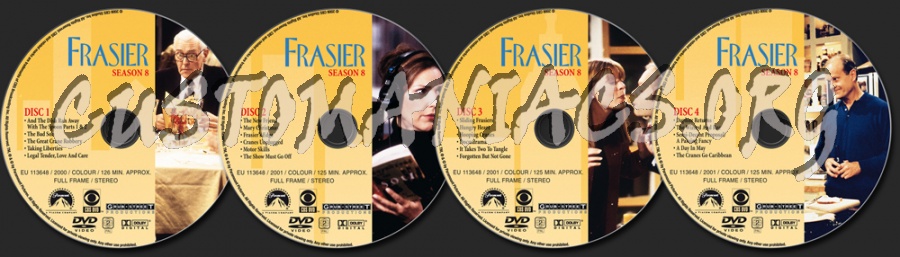 Frasier Season 8 dvd label