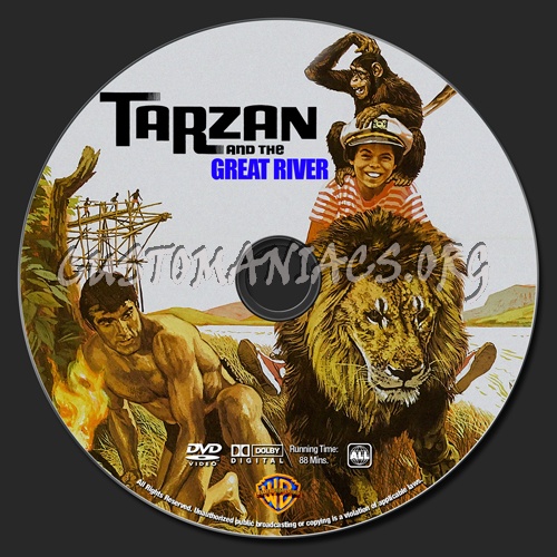 Tarzan and the Great River dvd label