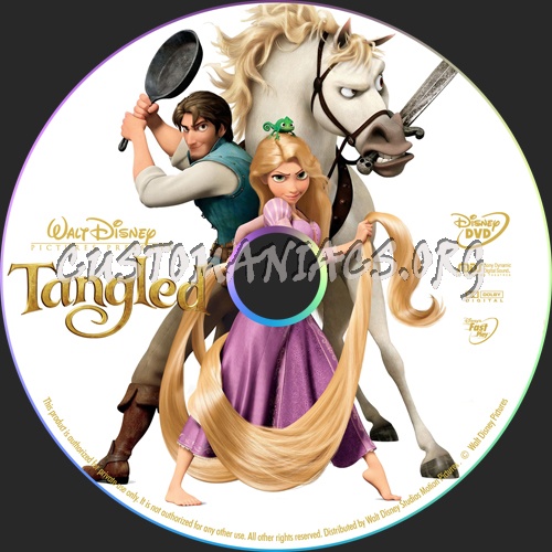 Tangled dvd label