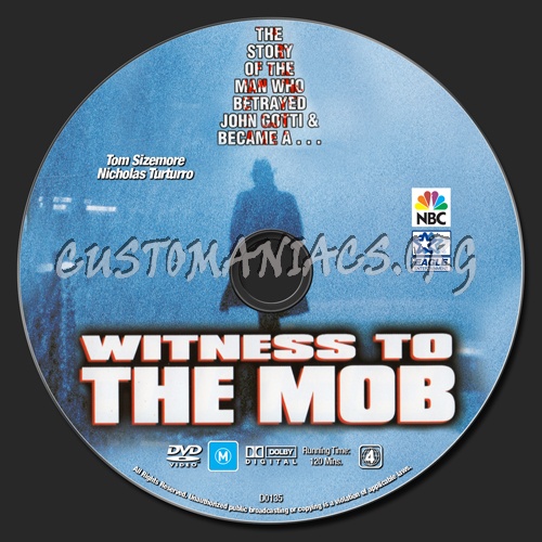Witness To The Mob dvd label