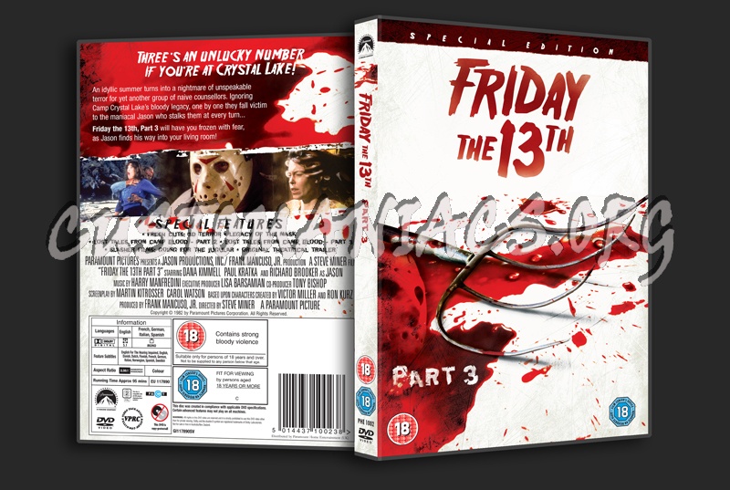 Friday the 13th Part 3 dvd cover