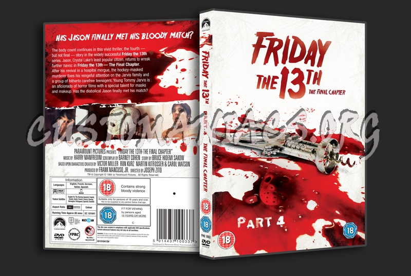 Friday the 13th Part 4 dvd cover