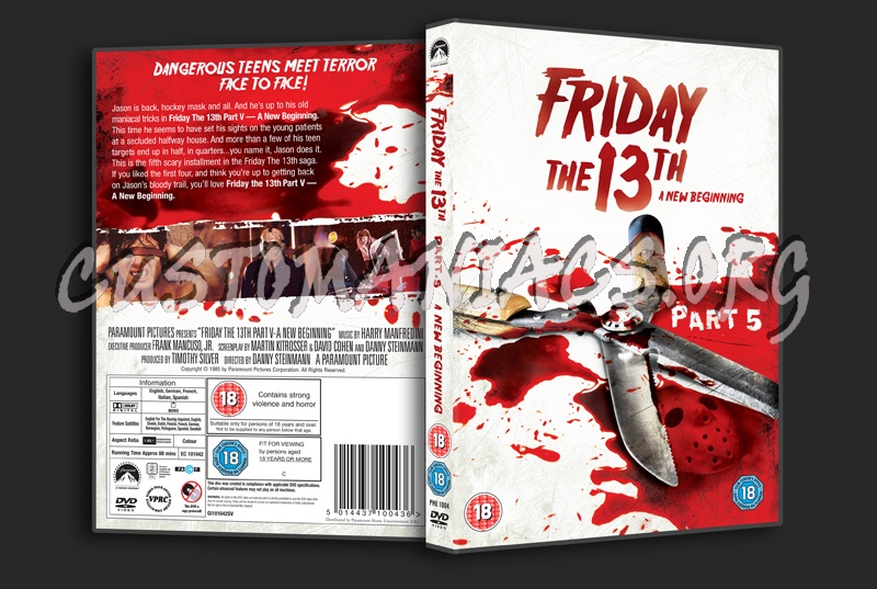 Friday the 13th Part 5 dvd cover