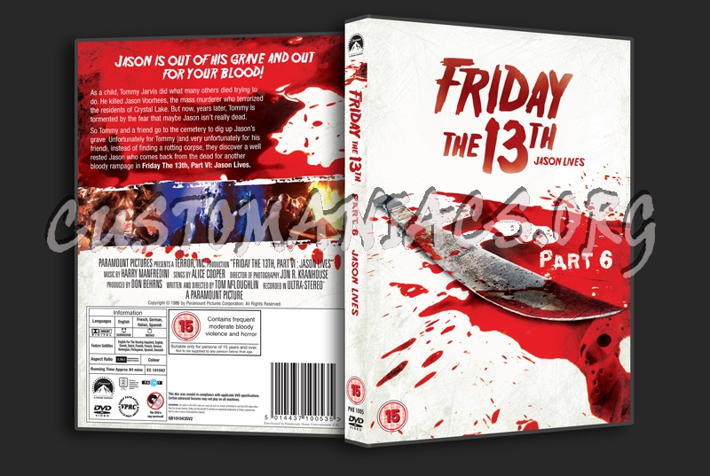 Friday the 13th Part 6 dvd cover