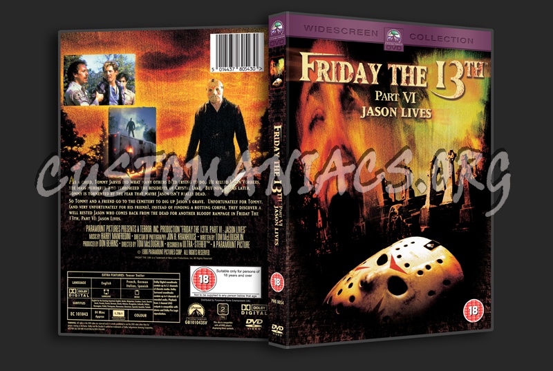 Friday the 13th Part VI dvd cover